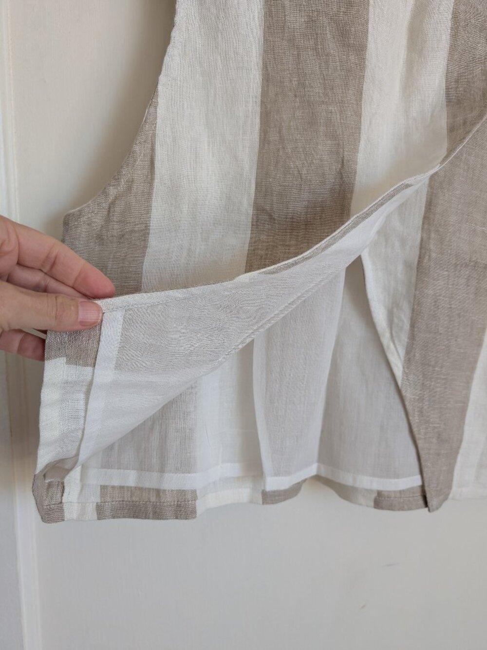 Striped Linen Crop Top NWOT Laude the Label - Picture 4 of 8